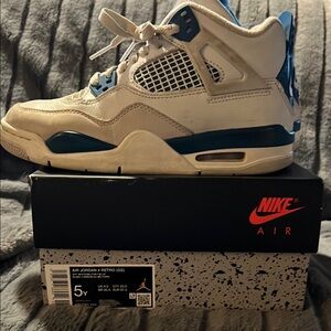 Air Jordan 4 Retro White Blue Sneakers